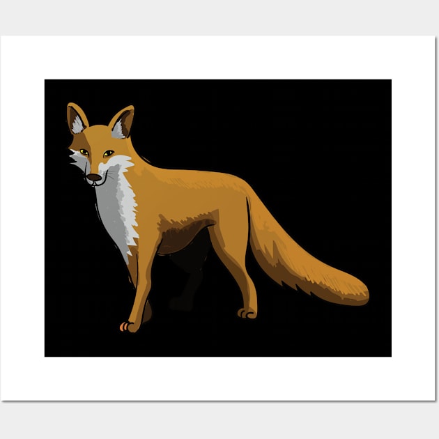 Fox Foxes cute forest animal gift Wall Art by Jackys Design Room